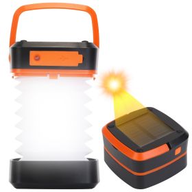 Solar Camping Lantern LED Collapsible Tent Lamp USB Rechargeable Portable Emergency Camping Light for Hiking Fishing Outdoor