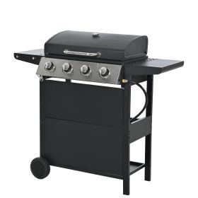 Propane Grill 4 Burner Barbecue Grill Stainless Steel Gas Grill