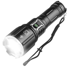 Super Bright LED Flashlight Waterproof Rechargeable Zoomable Tactical Torch Light Emergency Power Bank Support 3 Battery Types