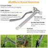 Tent Stakes Camping Hammer Tent Pegs Set Camping Accessories Kit with 9.84FT Reflective Ropes for Camping Hiking Canopy