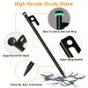 Tent Stakes Camping Hammer Tent Pegs Set Camping Accessories Kit with 9.84FT Reflective Ropes for Camping Hiking Canopy
