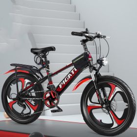 Single Pupil Shock Absorbing Variable Speed Mountain Bike (Option: Red-2 Style-18inch)