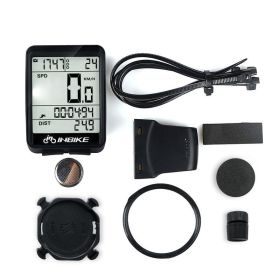 Bicycle Code Meter Wired And Wireless Mountain Bike Speedometer Bicycle Odometer (Color: White)