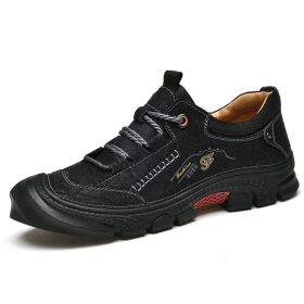 Non-slip Wear-resistant Hiking Outdoor Cross-country Hiking Shoes (Option: Black-44)