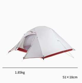 Tent Outdoor Hiking Camping Rain Proof (Option: 3people light grey)