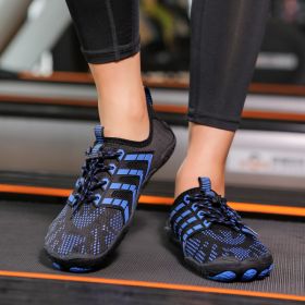Men's And Women's Non-slip Five-finger Mountaineering Fitness Shoes (Option: D025 Sapphire Blue-45)