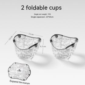 Outdoor Folding Bowls, Tableware, Portable Travel Plates (Option: Two Pack Folding Water Cup)