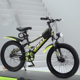 Single Pupil Shock Absorbing Variable Speed Mountain Bike (Option: Green-1 Style-20inch)