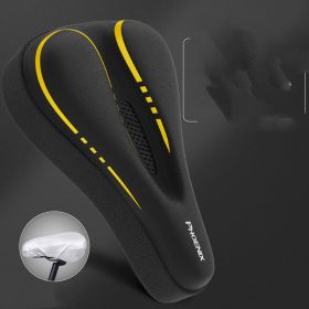 Mountain Bike Soft Seat Bicycle Accessories Daquan (Option: Black and yellow-Comfortable memory foam)
