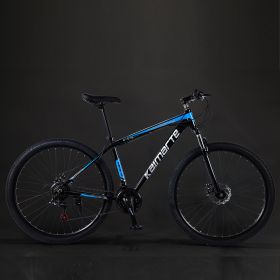 Aluminum Alloy Mountain Bike Shock Absorption Disc Brake (Option: Black Blue-29inches 24speed)