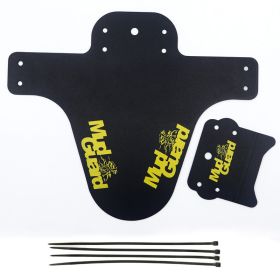 Mountain Bike Color Mudguard Downhill Car Mud Removal (Option: Black and yellow)