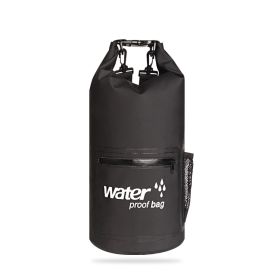 Swimming PVC Clip Mesh Cloth Waterproof Bag (Option: Black-10L)