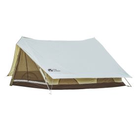 Exquisite Camping Outdoor Family Light Luxury Large Space Camping Cotton Tent (Option: Ivory white-2X3 people)