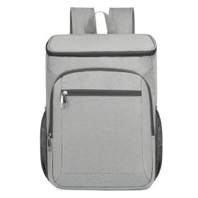 Waterproof Leakproof Thermal Insulated Outdoor Cooler Backpack For Hiking Camping Picnic (Color: Gray)