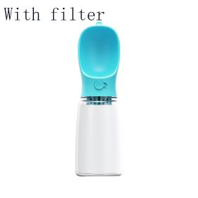 Pet Water Cup Outdoor Portable Water Bottle (Color: Blue With filter)