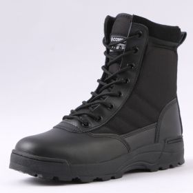 Men Boots Tactical Military Boots Special Force Desert Combat Army Boots Outdoor Hiking Boots Ankle Shoes Men Work Safty Shoes (Color: Black)