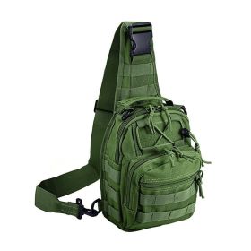 Outdoor Sling Bag Crossbody Pack Chest Shoulder Backpack (Color: Green)
