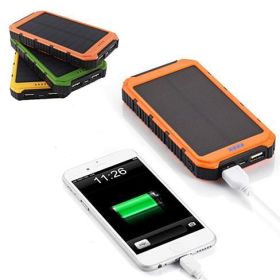 Roaming Solar Power Bank Phone or Tablet Charger (Color: Orange)
