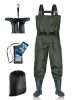 BELLE DURA Fishing Waders Chest Waterproof Light Weight Nylon Bootfoot Waders for Men Women with Boots