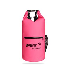 Swimming PVC Clip Mesh Cloth Waterproof Bag (Option: Pink-20L)