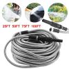 304 Stainless Steel Garden Water Hose Pipe 25/50/75/100FT Flexible Lightweight