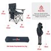 Oversized Folding Camping Chair, Heavy Duty Supports 300 LBS, Portable Chairs For Outdoor Lawn Beach Camp Picnic