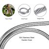 304 Stainless Steel Garden Water Hose Pipe 25/50/75/100FT Flexible Lightweight