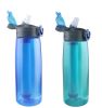 Portable Water Filter Bottle BPA Free Water Purifier with Intergrated Filter Straw for Outdoor Camping Hiking