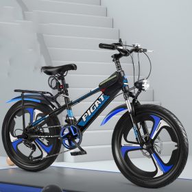 Single Pupil Shock Absorbing Variable Speed Mountain Bike (Option: Blue-3 Style-22inch)