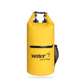 Swimming PVC Clip Mesh Cloth Waterproof Bag (Option: Yellow-20L)