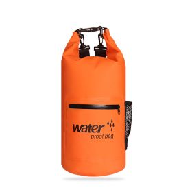 Swimming PVC Clip Mesh Cloth Waterproof Bag (Option: Orange-20L)