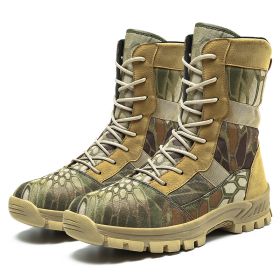 Plus Size Men's Shoes High-top Men's Shoes Martin Boots (Option: Camouflage-41)