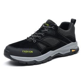Men's Sports Fashionable Outdoor Platform Hiking Shoes (Option: Black-42)