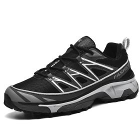 Running Shoes Mesh Sneakers Hiking Boots (Option: Peat Black-43)